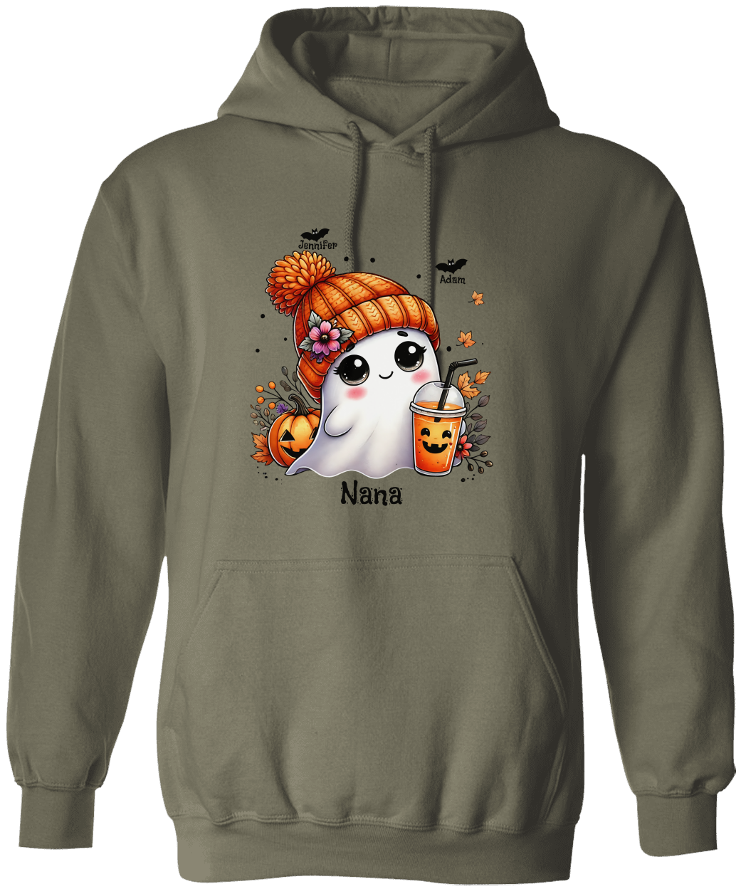 Personalized Cute Ghost Halloween Hoodie