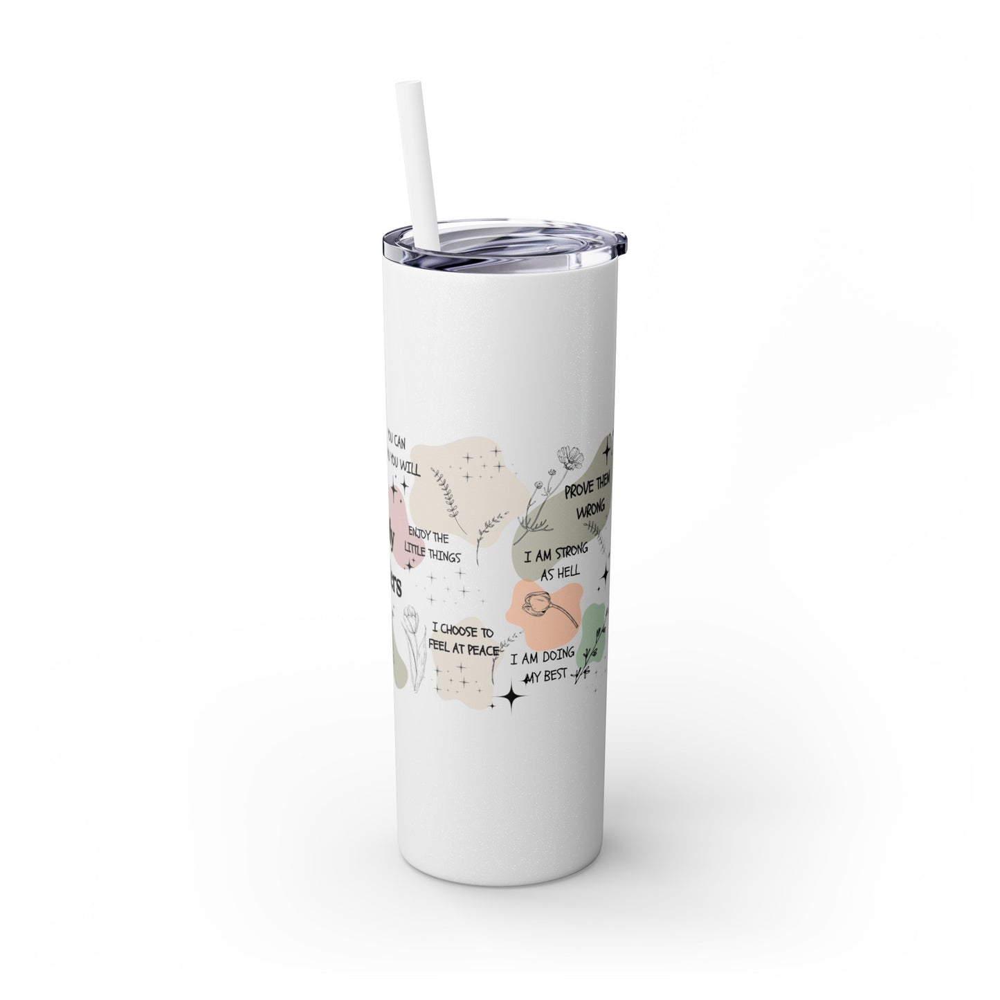 Celebrate You- Skinny Tumbler with Straw, 20oz