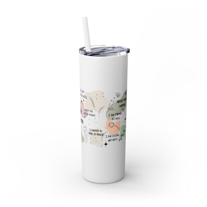 Celebrate You- Skinny Tumbler with Straw, 20oz