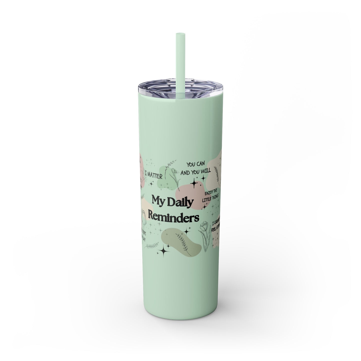 Celebrate You- Skinny Tumbler with Straw, 20oz