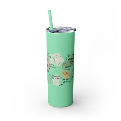 Celebrate You- Skinny Tumbler with Straw, 20oz