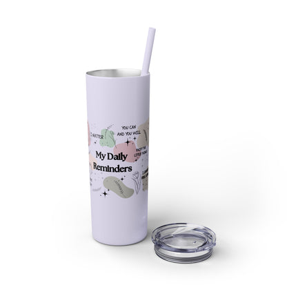 Celebrate You- Skinny Tumbler with Straw, 20oz