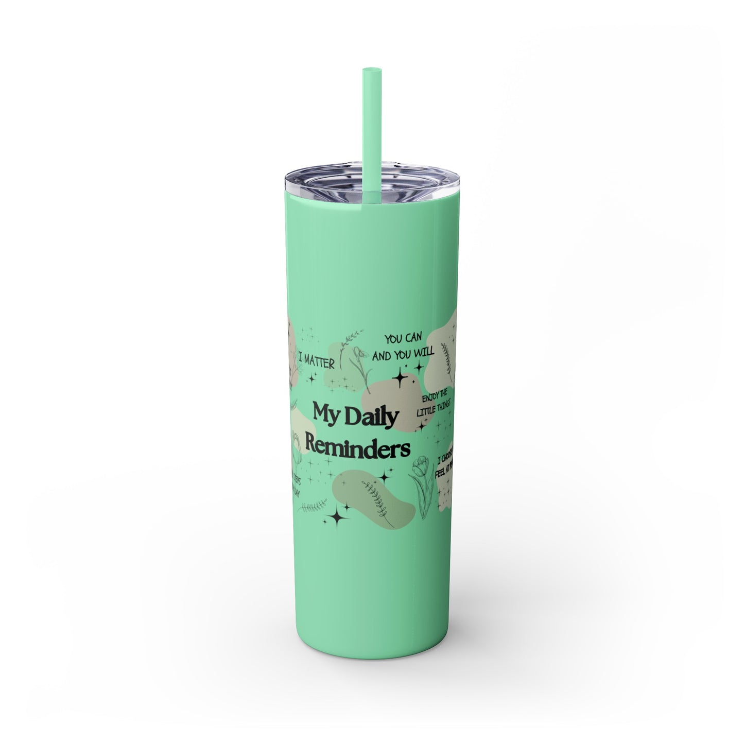 Celebrate You- Skinny Tumbler with Straw, 20oz