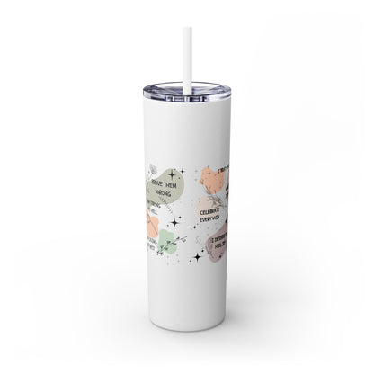 Celebrate You- Skinny Tumbler with Straw, 20oz