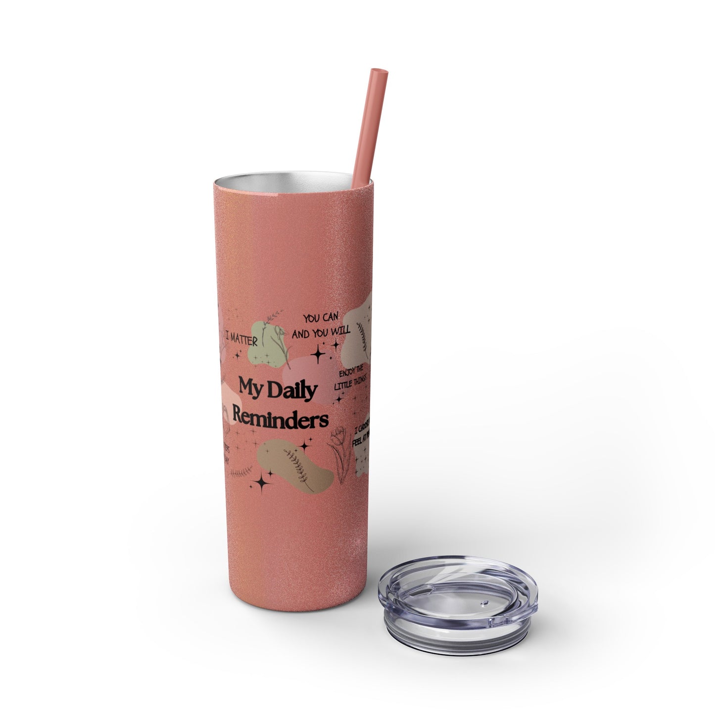 Celebrate You- Skinny Tumbler with Straw, 20oz