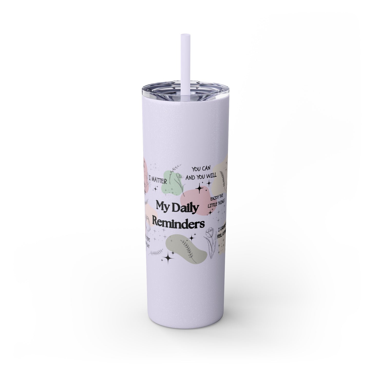 Celebrate You- Skinny Tumbler with Straw, 20oz