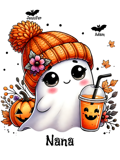 Personalized Cute Ghost Halloween T-Shirt