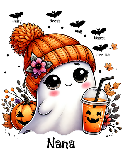 Personalized Cute Ghost Halloween T-Shirt