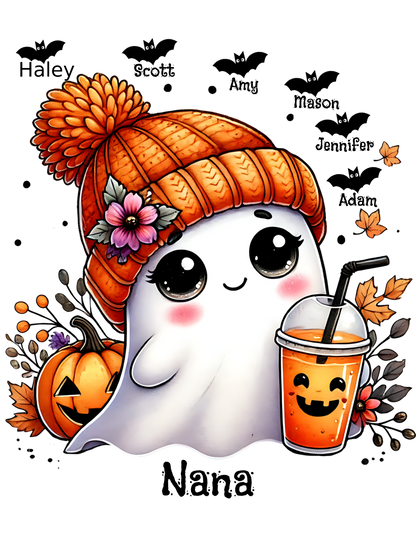 Personalized Cute Ghost Halloween T-Shirt