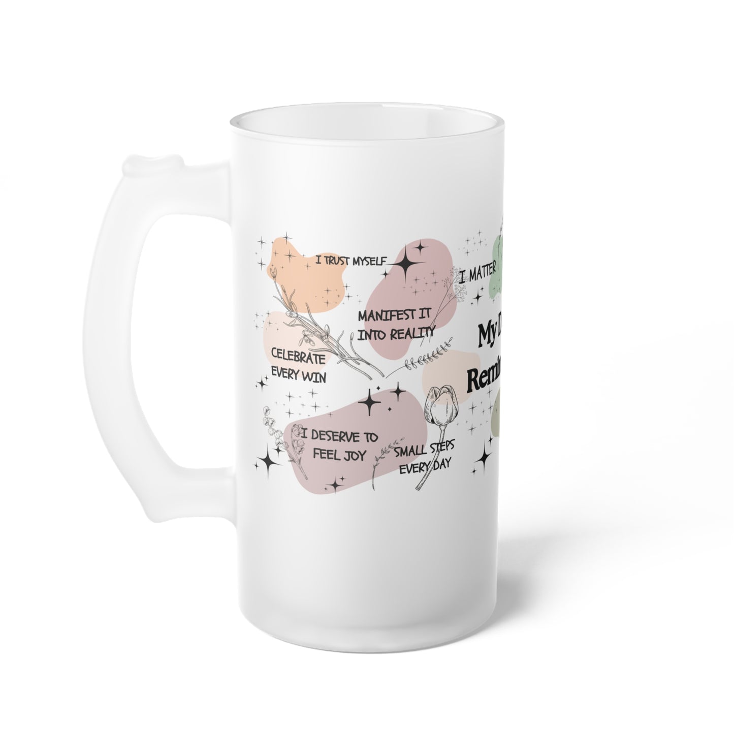 Inspirational Frosted Glass Mug