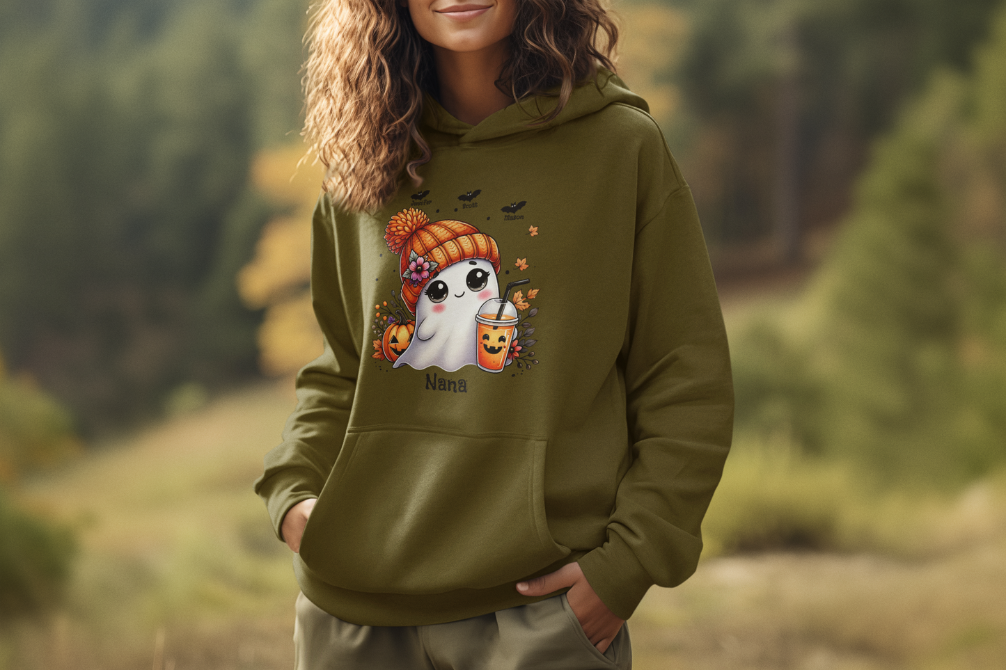 Personalized Cute Ghost Halloween Hoodie