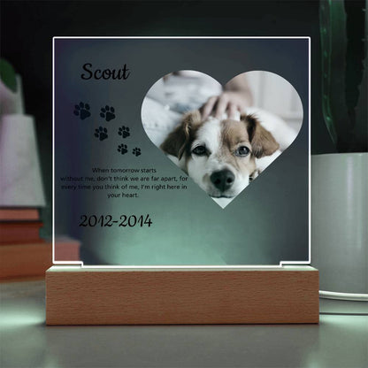 Personalized LED Light, Acrylic Square Plaque