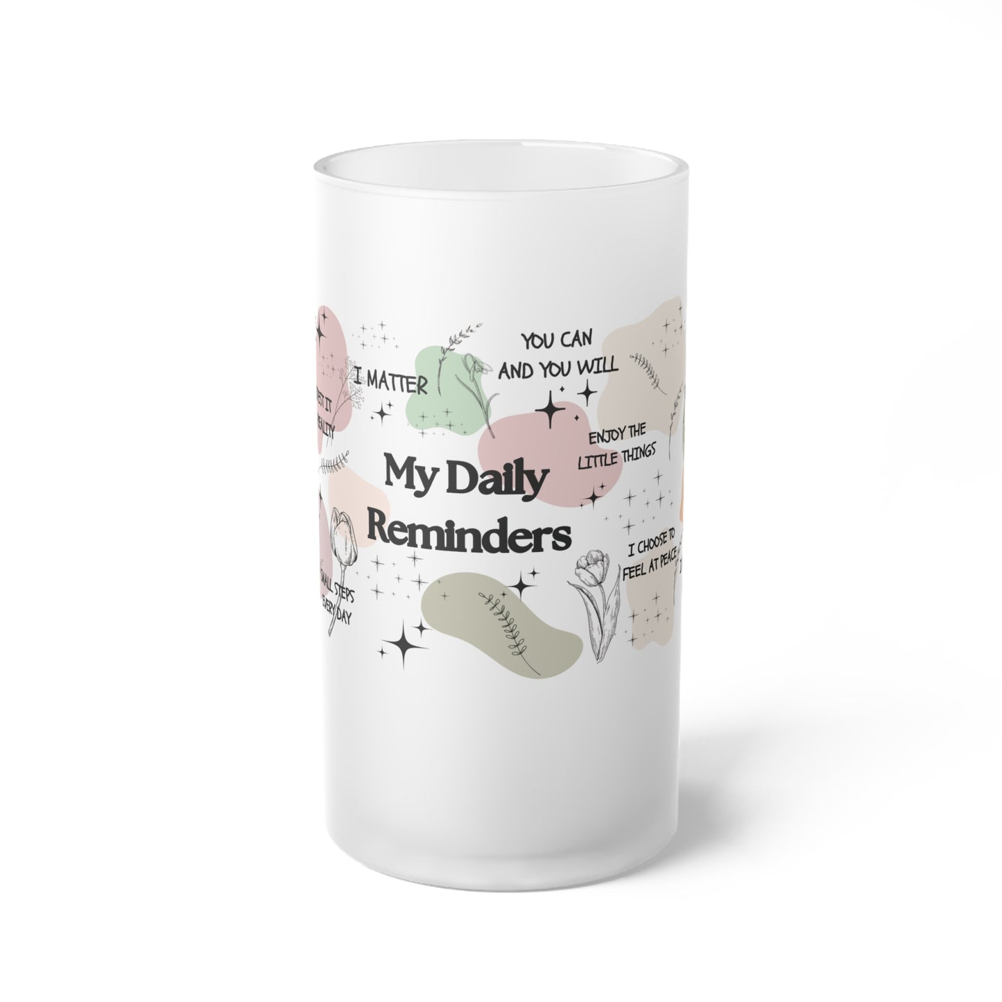 Inspirational Frosted Glass Mug