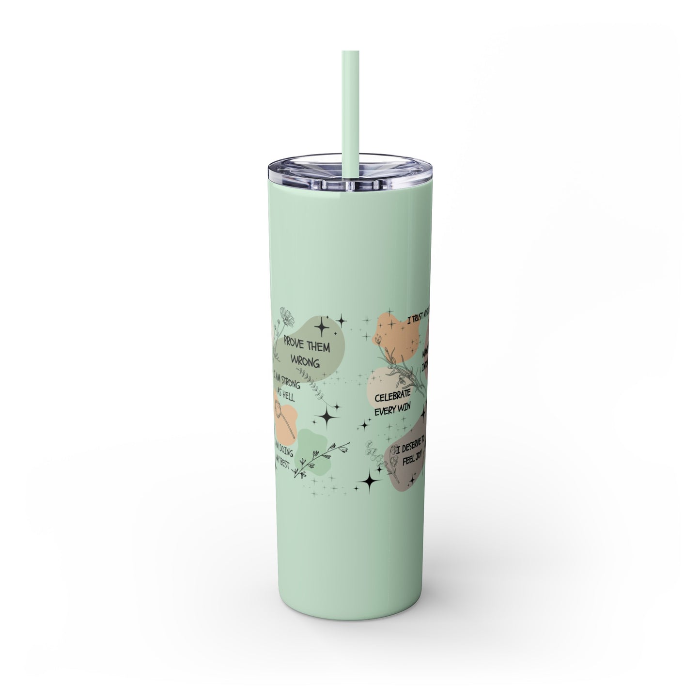 Celebrate You- Skinny Tumbler with Straw, 20oz