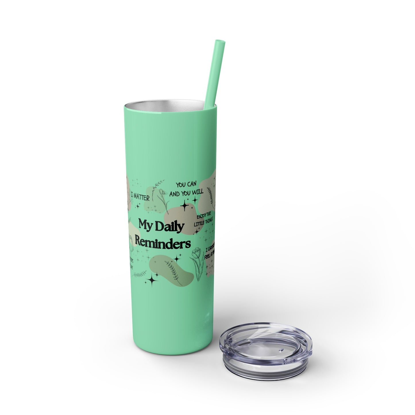 Celebrate You- Skinny Tumbler with Straw, 20oz