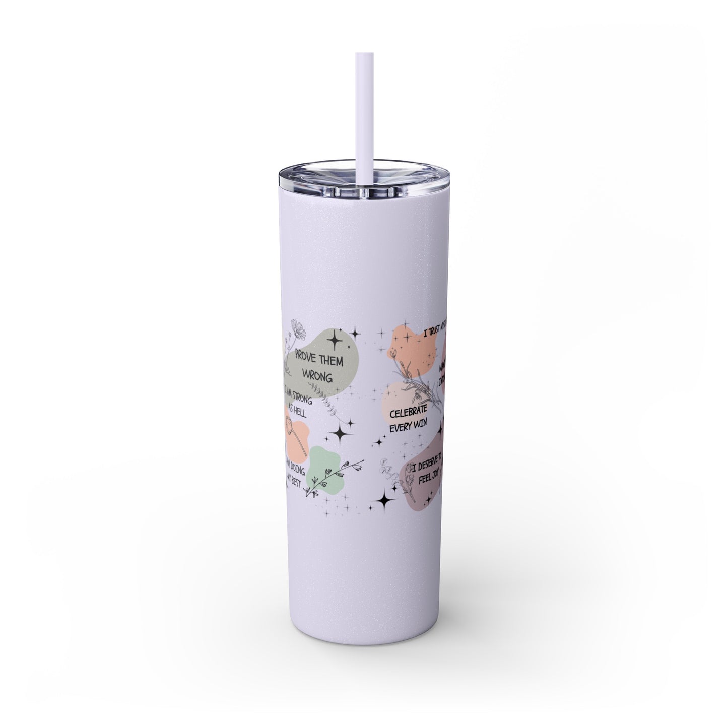 Celebrate You- Skinny Tumbler with Straw, 20oz