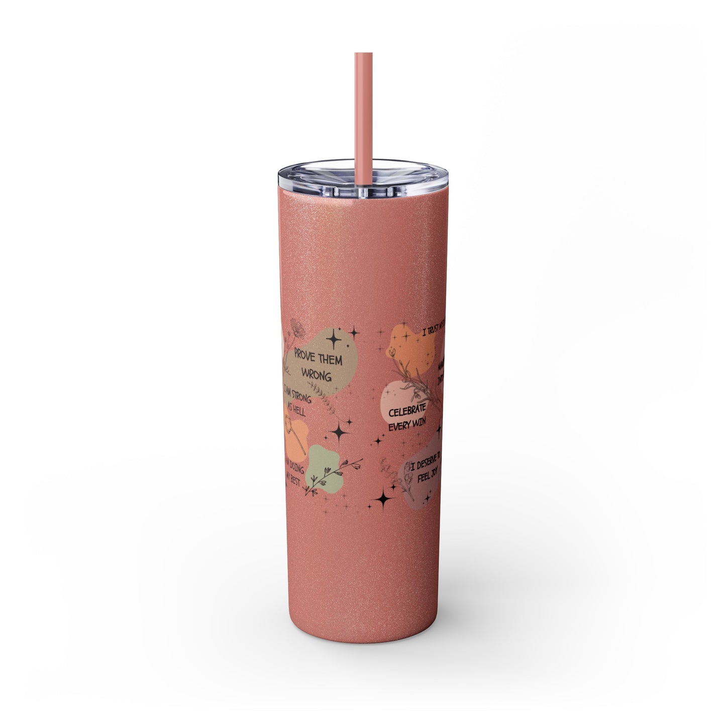 Celebrate You- Skinny Tumbler with Straw, 20oz