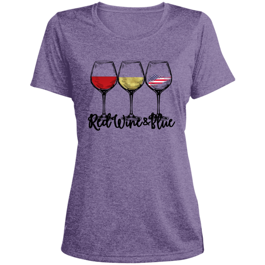 Wine & Liberty CLOSEOUT - LST360 Ladies' Heather Scoop Neck Performance Tee