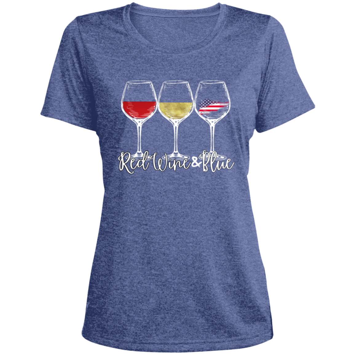 Wine & Liberty CLOSEOUT - LST360 Ladies' Heather Scoop Neck Performance Tee