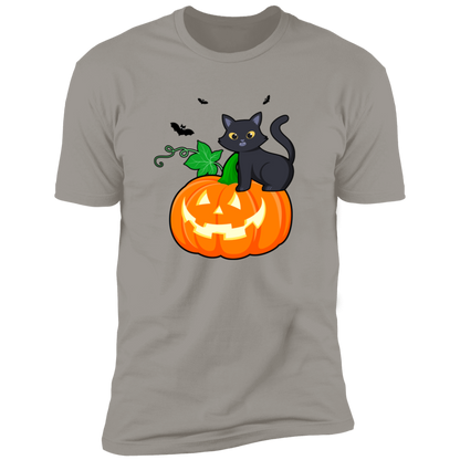 Cute Cat, Pumpkin & Bats Tee and Long Sleeve Tee