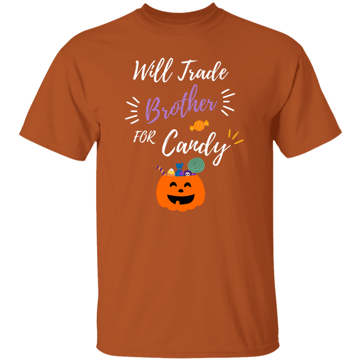 Cute 'Trade My Brother" Trick O Treat T-shirt