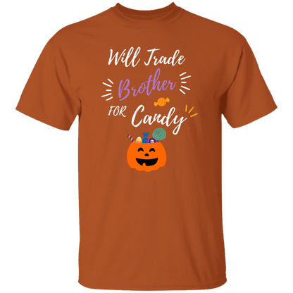 Cute 'Trade My Brother" Trick O Treat T-shirt