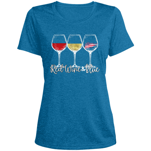 Wine & Liberty CLOSEOUT - LST360 Ladies' Heather Scoop Neck Performance Tee