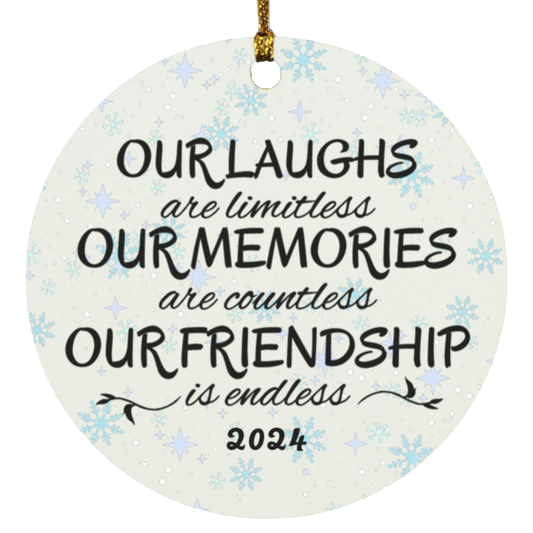 Friendship Personalized Star or Circle Ornament