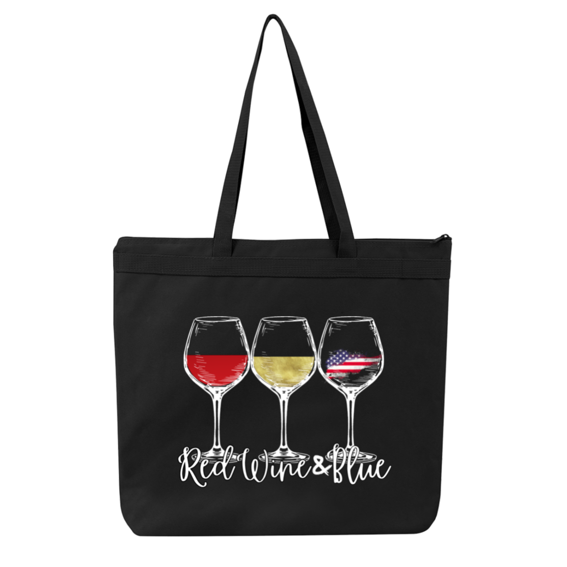 Wine & Liberty  Large Tote