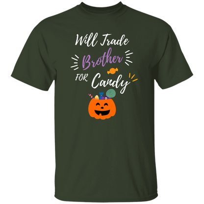 Cute 'Trade My Brother" Trick O Treat T-shirt