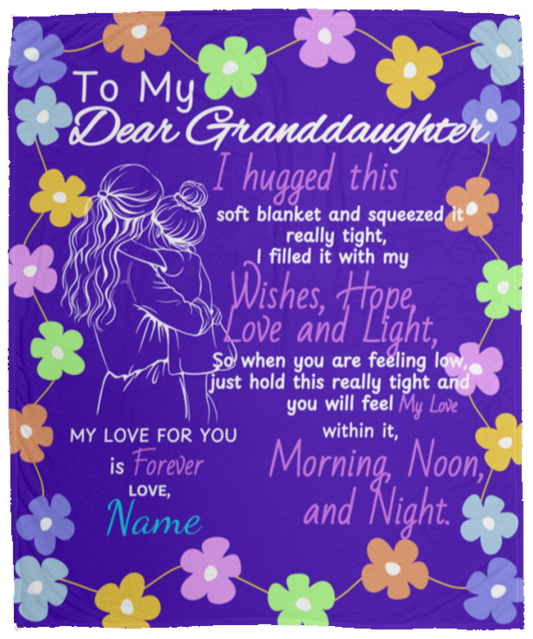 Personalize! Granddaughter Sweet Words -Soft and Cozy Blanket (50X60 inches)