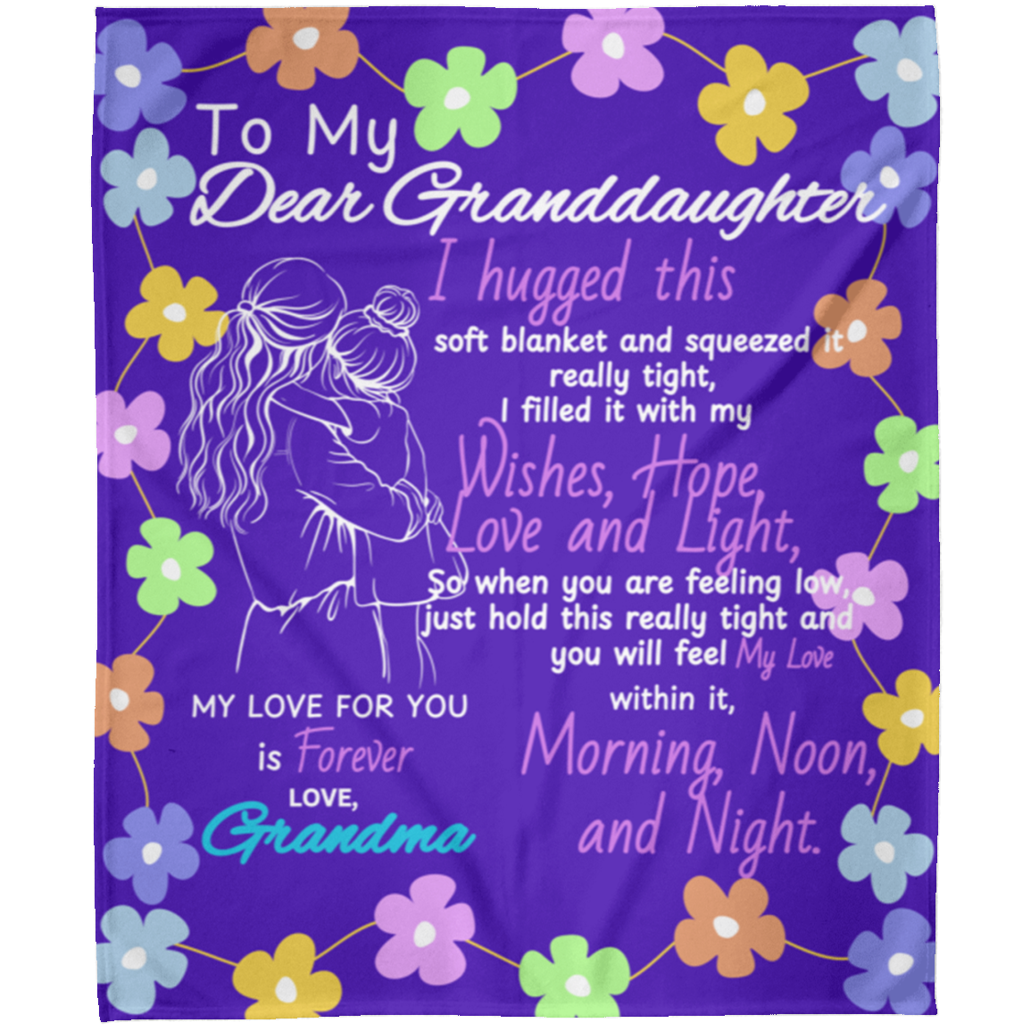 Cozy & Soft, Granddaughter Sweet Words Blanket - 50 X 60 (inches)