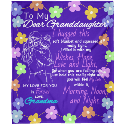 Cozy & Soft, Granddaughter Sweet Words Blanket - 50 X 60 (inches)