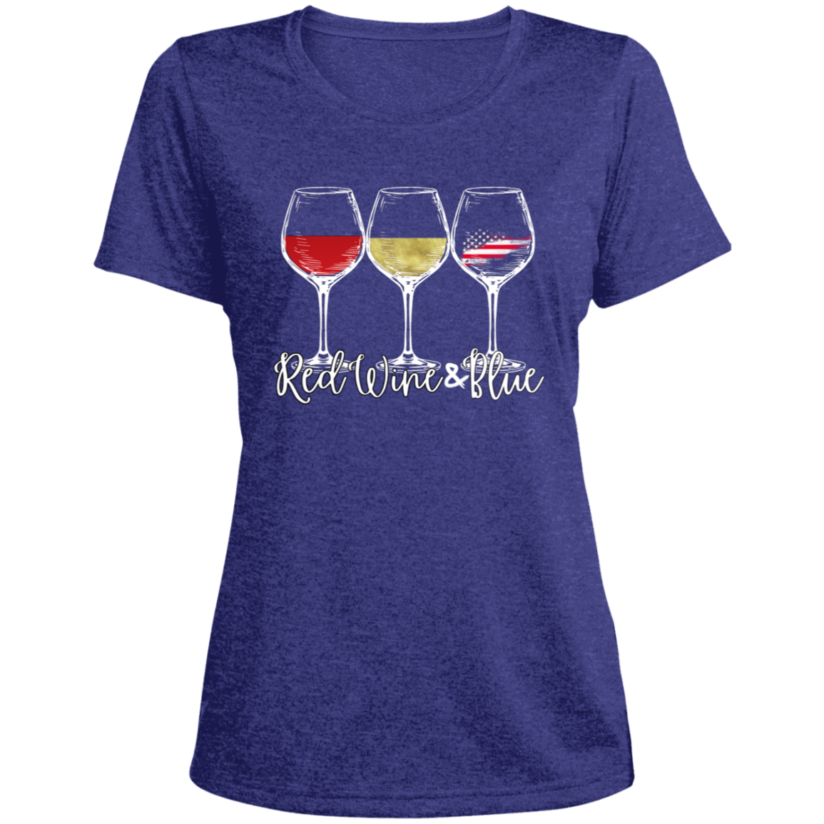 Wine & Liberty CLOSEOUT - LST360 Ladies' Heather Scoop Neck Performance Tee