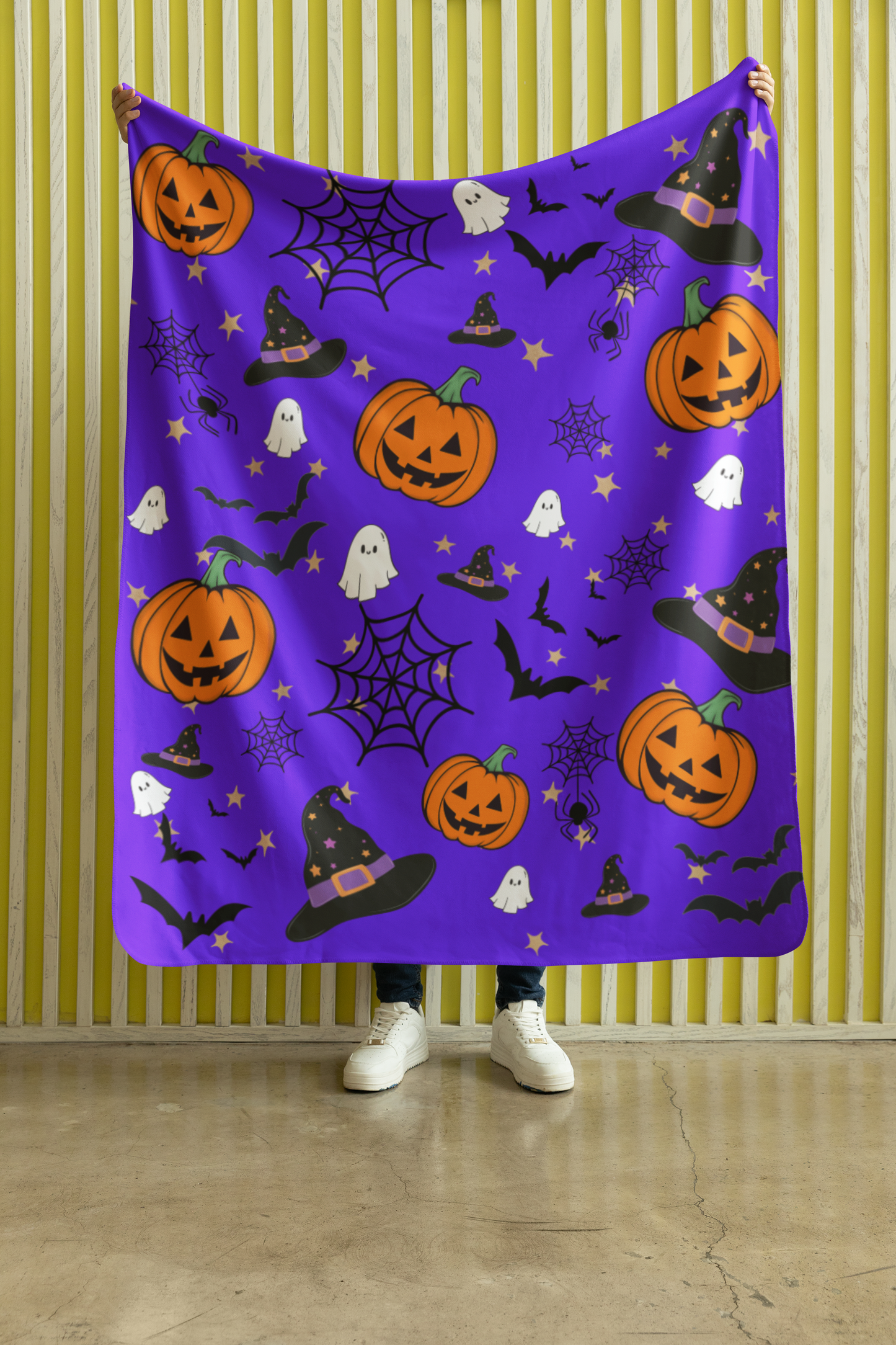 Halloween Pumpkin, Bat Blanket