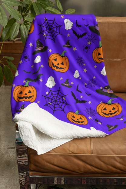 Halloween Pumpkin, Bat Blanket