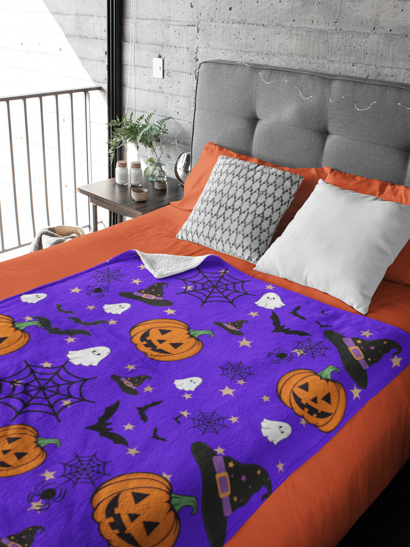 Halloween Pumpkin, Bat Blanket