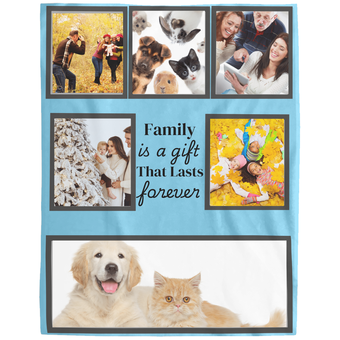 Personalize With Your Photos, Cozy Plush Fleece Blanket 60x80