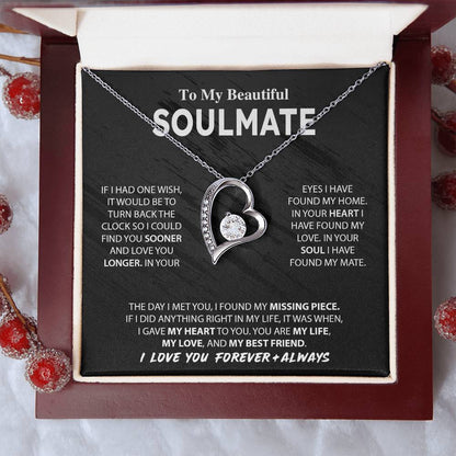 To My Beautiful Soulmate | Forever Love Necklace