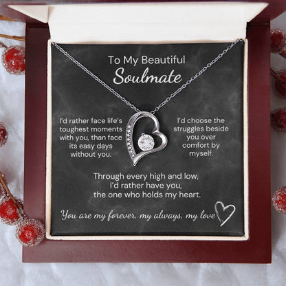 My Beautiful Soulmate, Heart Pendant Necklace