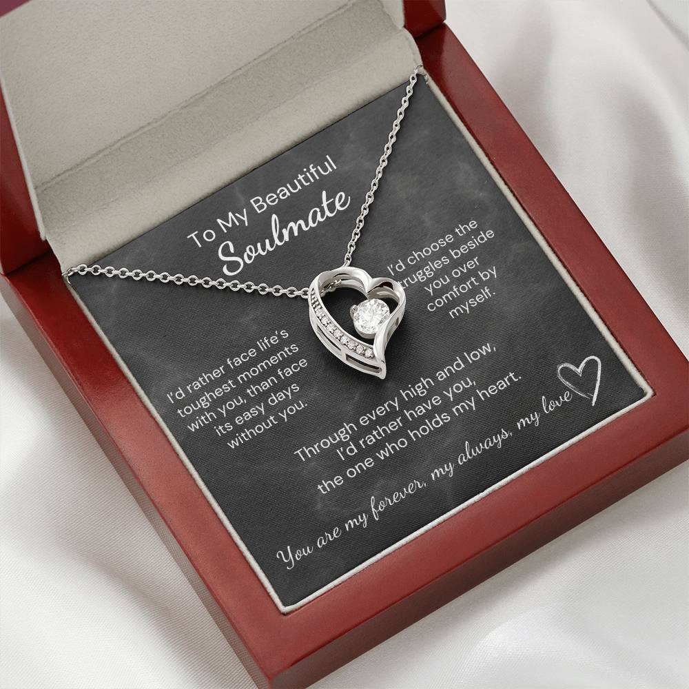 My Beautiful Soulmate, Heart Pendant Necklace