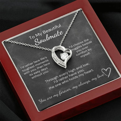 My Beautiful Soulmate, Heart Pendant Necklace