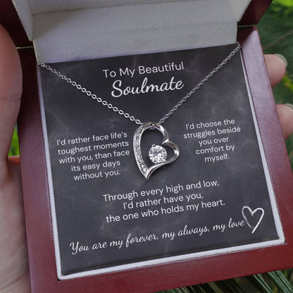 My Beautiful Soulmate, Heart Pendant Necklace