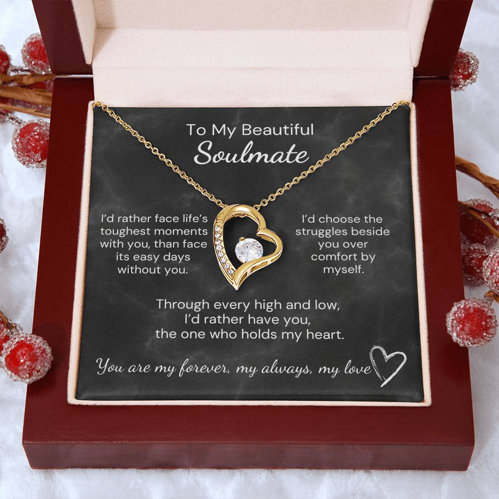 My Beautiful Soulmate, Heart Pendant Necklace