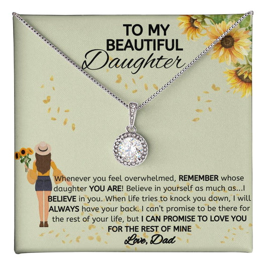 To My Beautiful Daughter Eternal Hope Pendant Necklace From Dad