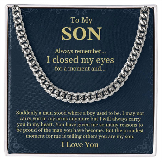 To My Son | Cuban Link Chain