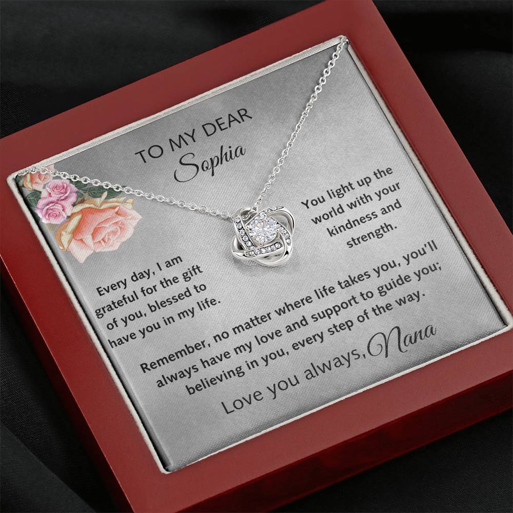 My Dear, Love Knot Pendant Necklace (Personalize With Names)