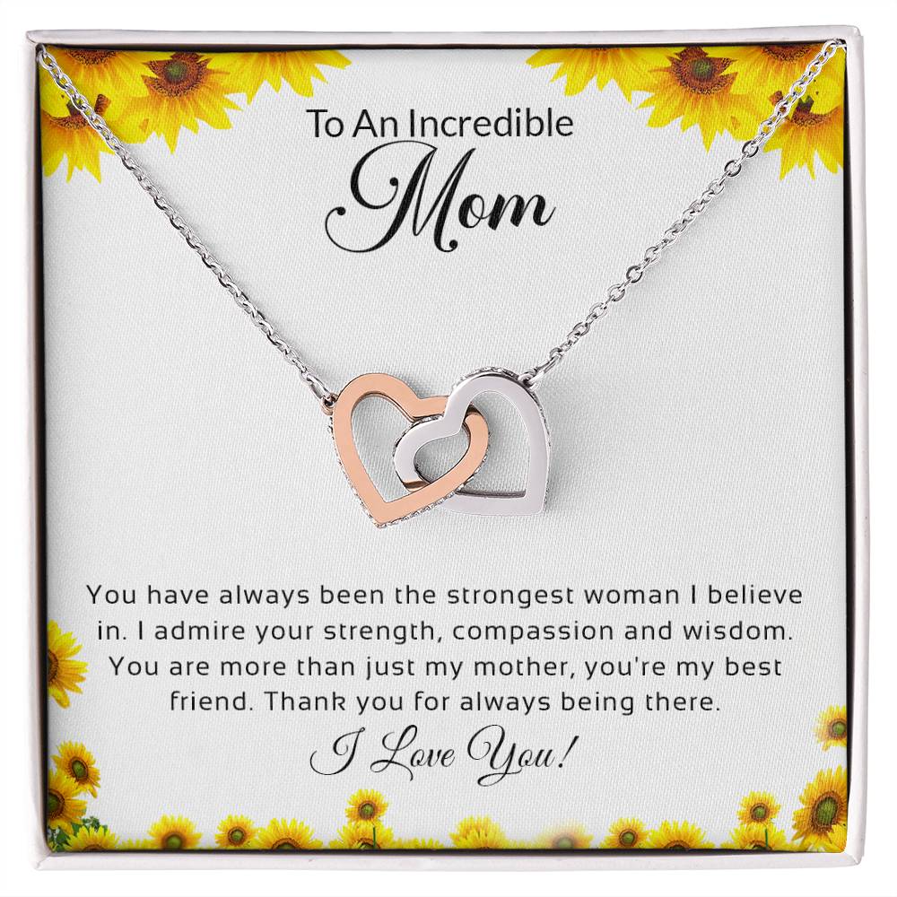 To an Incredible Mom | Interlocking Hearts necklace