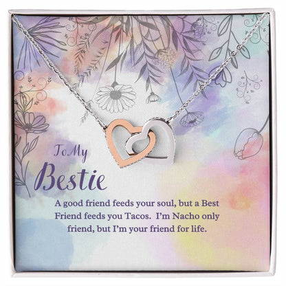 Besties For Life - Interlocking Hearts Necklace