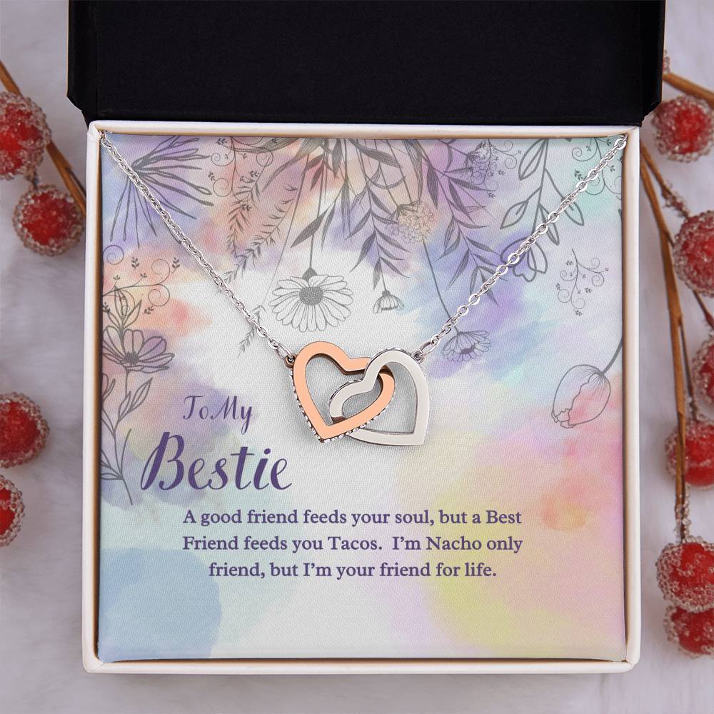 Besties For Life - Interlocking Hearts Necklace